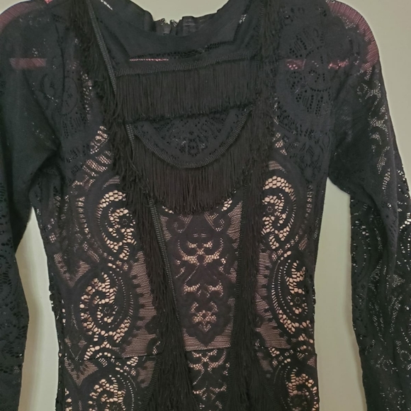 BCBGMAXAZRIA BLACK AND PINK BLUSH GOWN - Picture 5 of 9